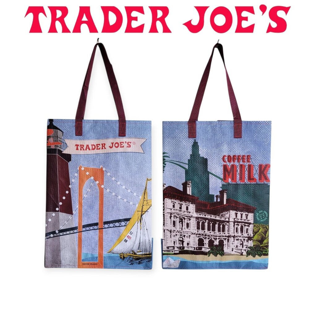 Trader Joe’s Rhode Island Reusable Grocery Tote Bag 6 Gallon Polypropylene NWT